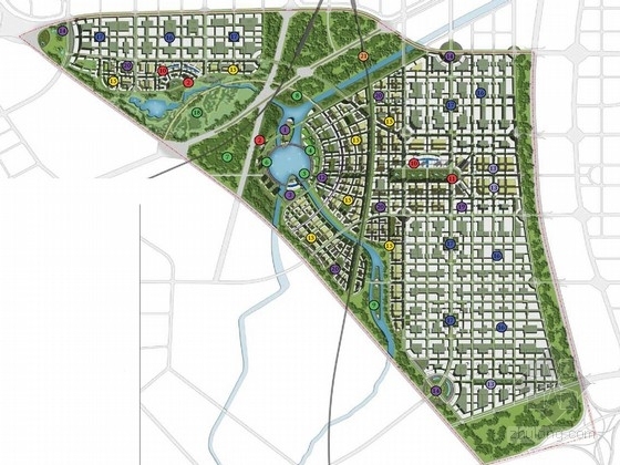 开发区地块城市设计资料下载-[河南]现代复合经济开发区景观规划设计方案