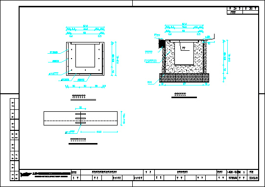 市政工程道路设计施工图（共121张图，含工程叙述文档）-矩形排水沟设计图