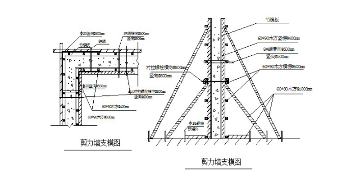 沈阳亚泰高层及地下车库工程装配式施工组织设计（共135页，内容详细）-剪力墙支模图