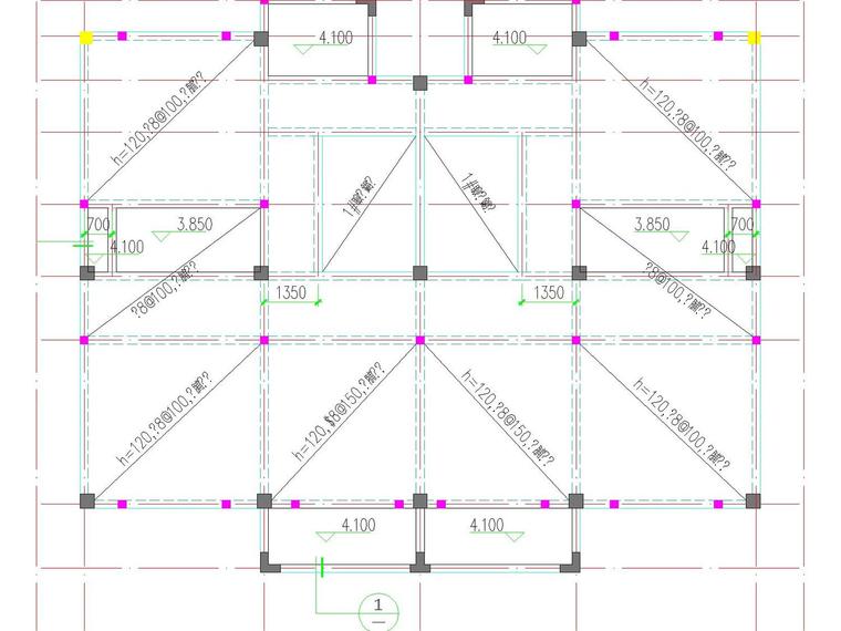 [江苏]低层住宅电气及结构建筑设计施工图-二层结构平面及板配筋图.jpg