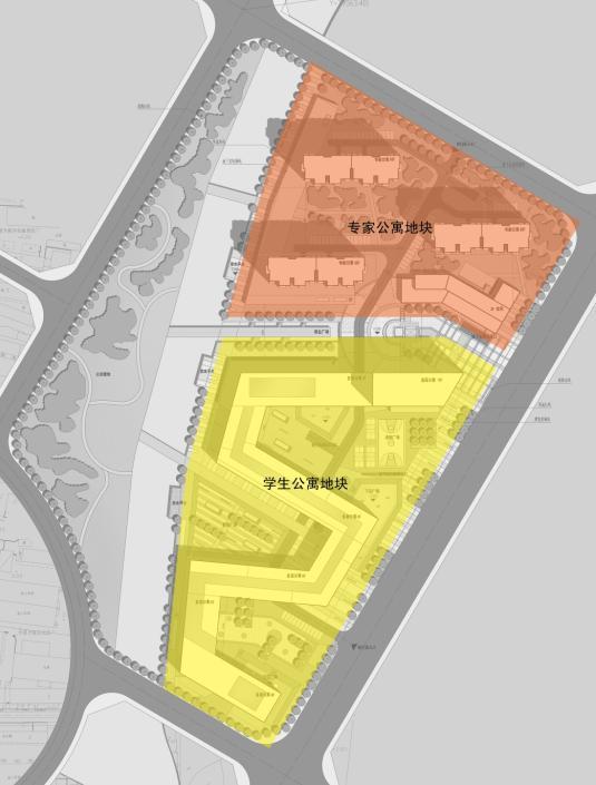 [安徽]高层现代风格高端型人才居住区建筑设计方案文本（含CAD）-高层现代风格高端型人才居住区建筑分析图