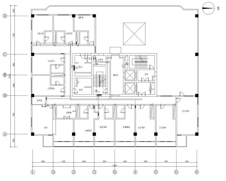 [北京]天池宾馆装修工程机电全套初步设计图-七层线槽及配电箱干线平面图