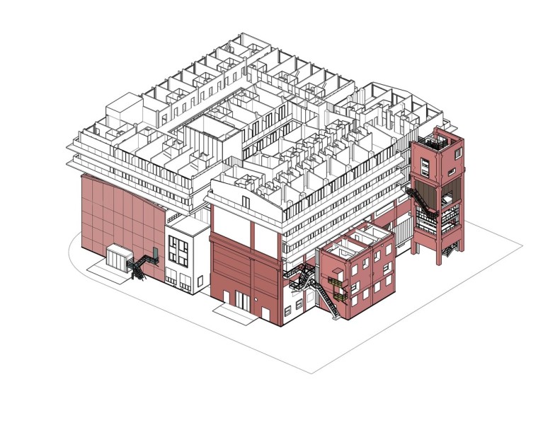 北京首钢工舍智选假日酒店-5-改造过程示意图-墙体