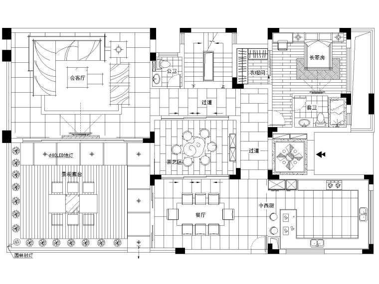 室内设计施工图详图资料下载-[广东]别墅精装室内设计施工图