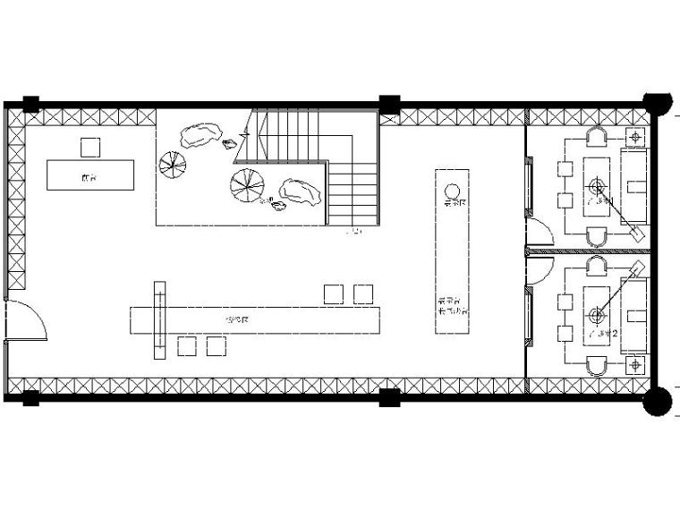 LOGO墙的施工图资料下载-[四川]成都无界玉器会所空间设计施工图（附效果图)