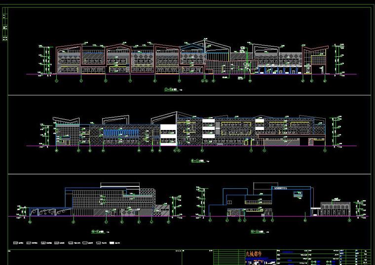 幼儿园建筑方案设计文本CAD+JPG(60页)-立面图