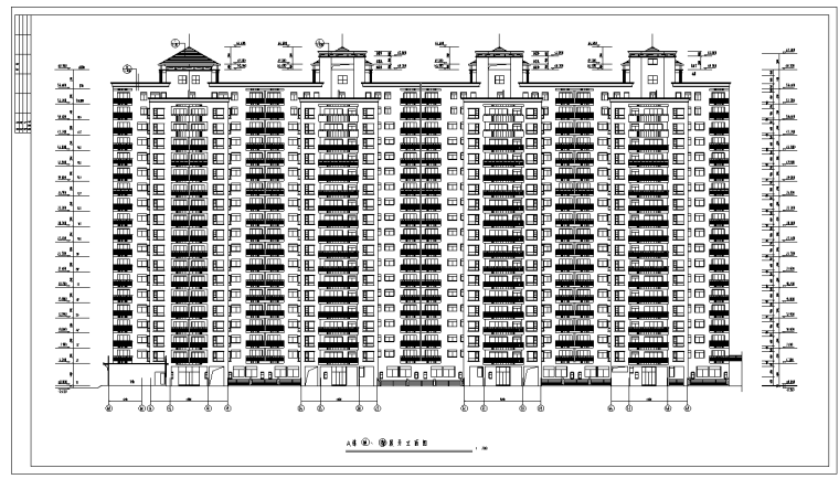 室内建筑施工图纸资料下载-南方某高层住宅小区室内建筑施工图A栋（49张）
