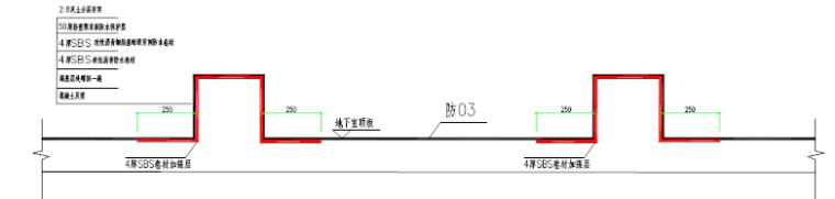 知名体育中心工程地下室顶板防水施工方案_4