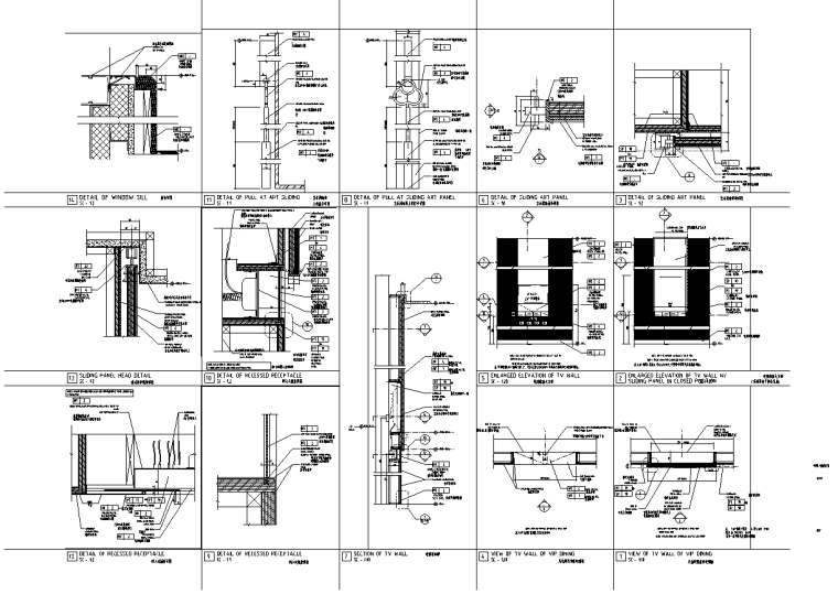 北京某饭店中餐厅室内装修全套施工图纸（含52个CAD图纸）-大样详图