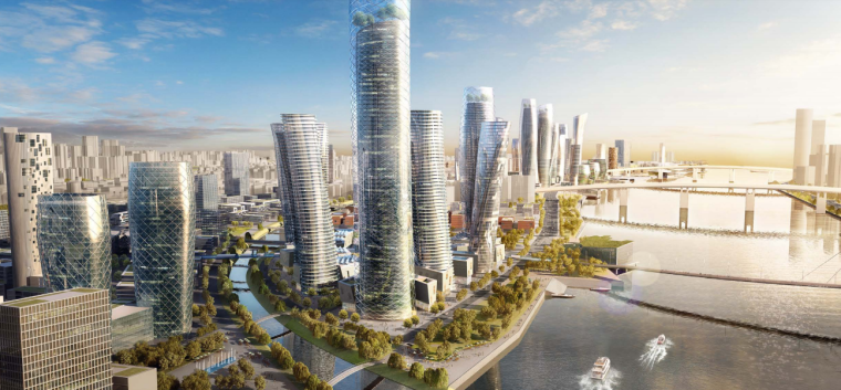 [广东]广州国际金融城城市景观规划设计 A-1 核心区透视
