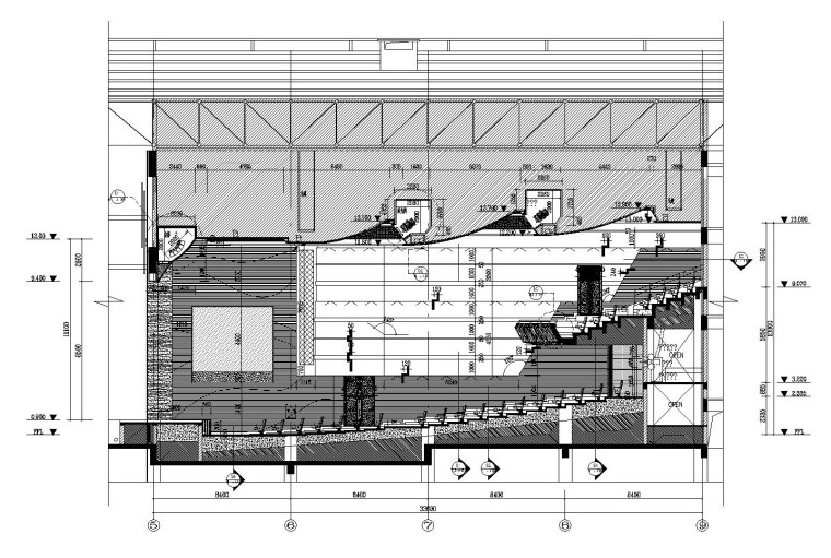 京杭之心扬州会议中心施工图·附设计方案——金螳螂设计-大堂立面图