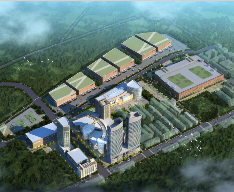 物流园方案设计规划资料下载-​[北京]朝阳物流产业集群规划及北川工业物流园方案文本（JPG+CAD）