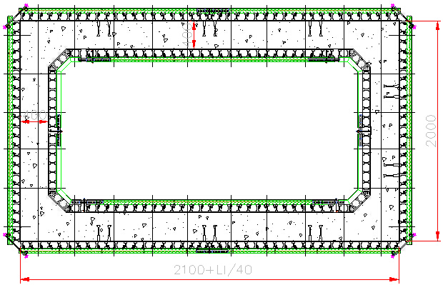 31～63m空心薄壁高墩（墩顶尺寸2.1mX2.1m）液压自爬模法施工专项方案41页-墩身模板总体结构图
