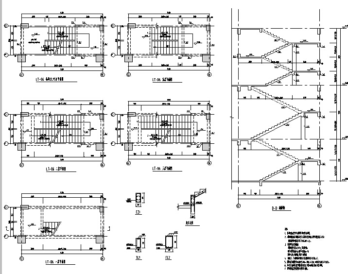 [深圳]六层框剪结构新建中学建筑施工图（含结构专业）-多层新中式风格塔式住宅建筑详图