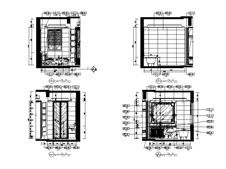 整套古典风格样板间设计CAD施工图（含效果图、3D文件）立面图