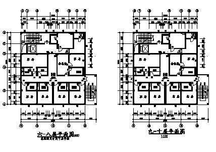 某十二层酒店施工设计CAD（无大样） (3)