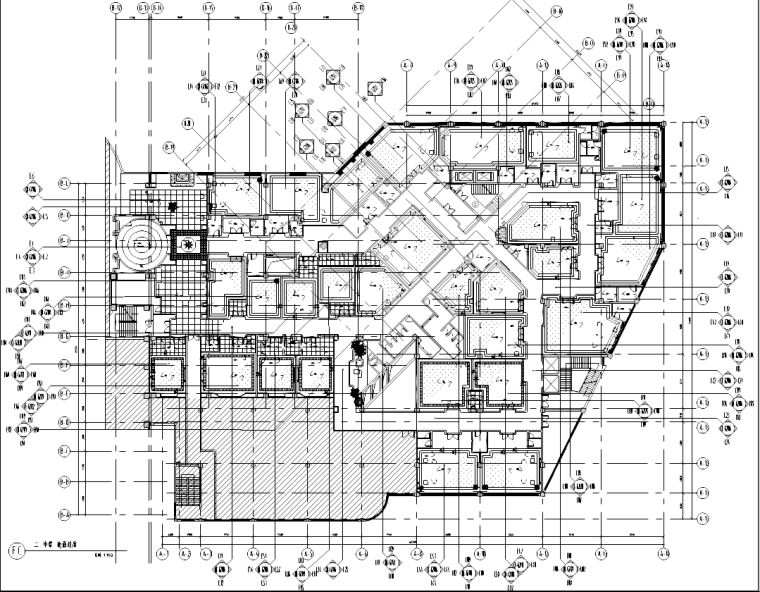 [江苏]现代简约风格中餐厅装修全套施工图-立面索引图