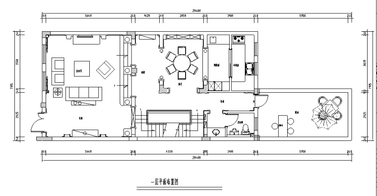 400平米CAD图资料下载-[江苏]欧式400平米联体别墅设计施工图（附效果图）