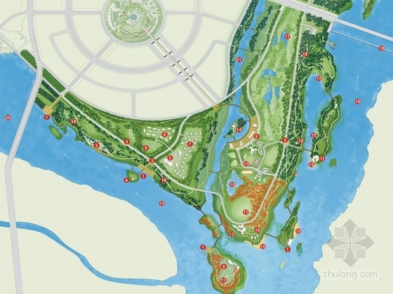 生态园景观规划设计方案资料下载-[山东]现代生态新城景观规划设计方案