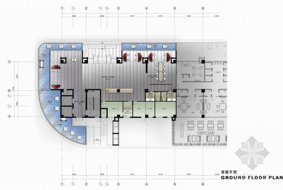 手绘室内装修资料下载-[福建]四星级现代温泉酒店室内装修设计方案