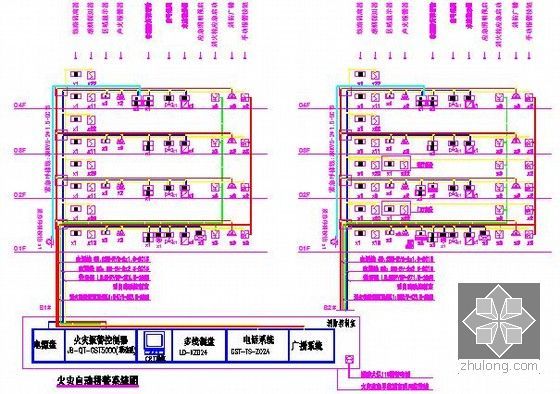 [山东]2014年公寓楼建筑安装工程预算书(含全套图纸)-火灾自动报警系统图