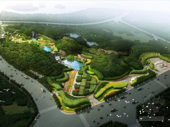 休闲公园景观SU资料下载-[江苏]城市中央商务区休闲公园景观设计方案