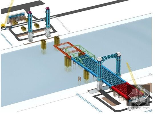 大跨度柔性钢梁顶推施工技术讲解62页PPT-钢塔吊装