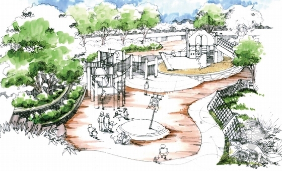 [大连]王者至尊德生态住宅景观深化方案-生态住宅手绘效果图