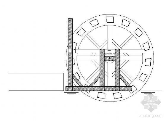 景观水车cad资料下载-水车做法详图