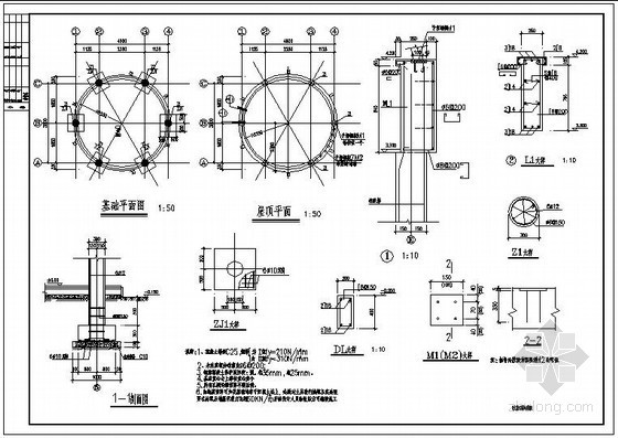 意大利家具图块资料下载-意大利式凉亭结构图