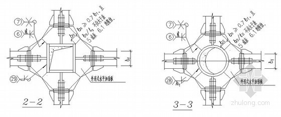 钢框架梁与柱的刚性连接节点构造详图- 
