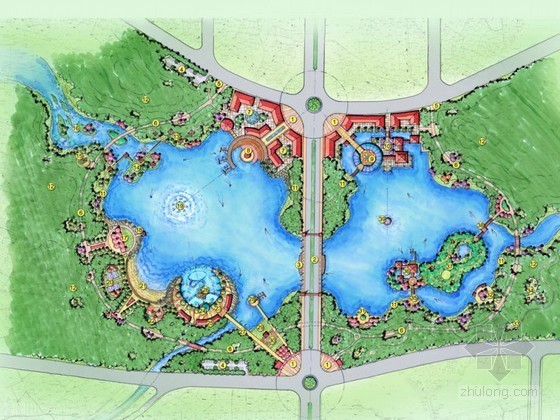 水体景观规划设计资料下载-[四川]水体公园景观规划设计