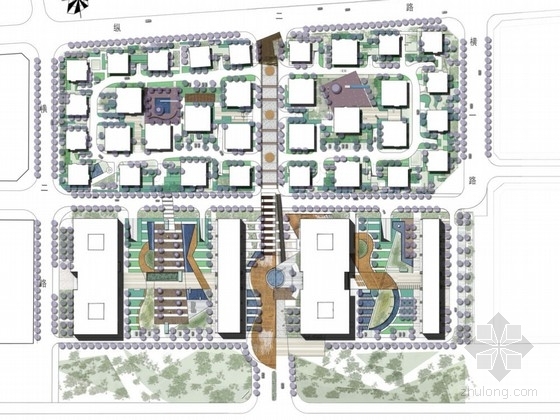 建筑用地规划资料下载-[无锡]产业园研发用地景观规划设计方案（屋顶花园、公共绿地、道路景观）