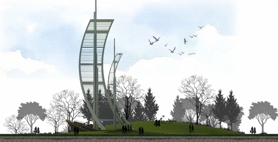 [福建]滨湖片区生态公园和市民广场设计方案（含多媒体视频）-雕塑效果图