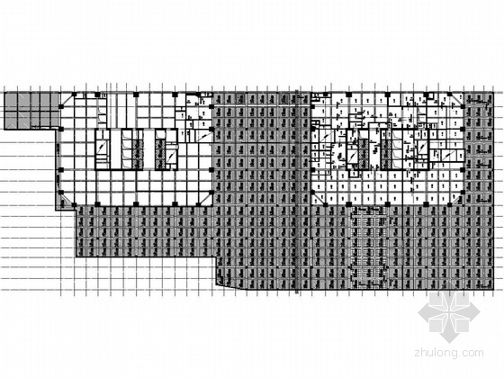 停车场施工图dwg资料下载-41层框架核心筒结构商业办公楼结构施工图（办公楼 购物中心 停车场）
