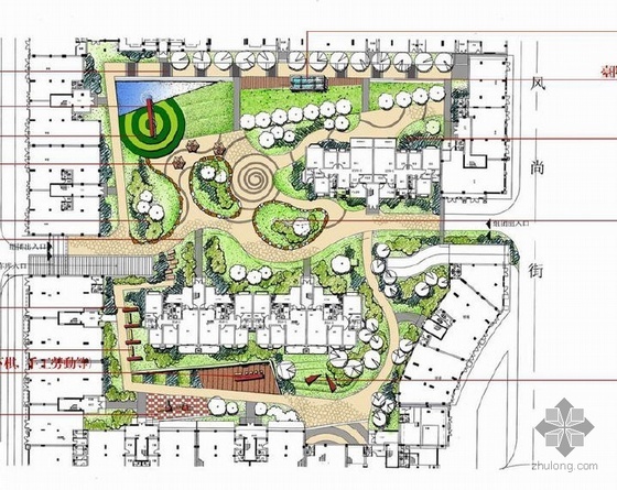 四川居住区绿化设计资料下载-四川居住区组团绿地景观设计