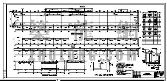 吊车梁系统设计资料下载-主厂房吊车梁系统结构图