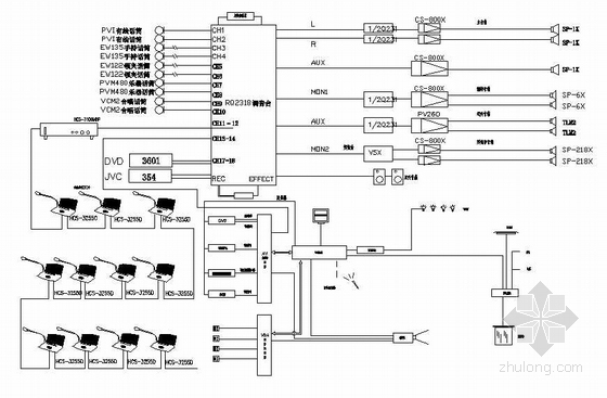 防火门监控系统图设计模板资料下载-弱电系统图设计模板