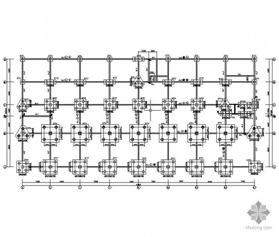 5层框架结构宾馆设计图纸资料下载-某6层框架结构宾馆结构图