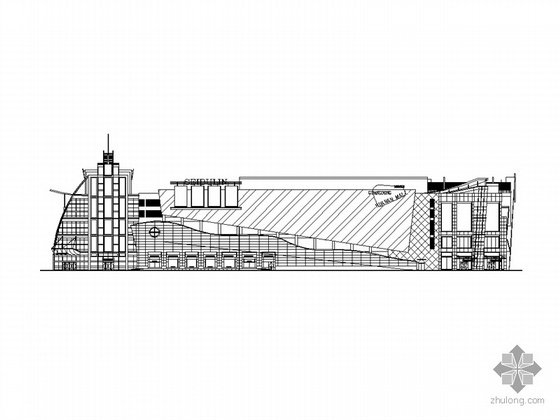 麦当劳CAD图资料下载-某五层商业楼（车库）建筑施工图