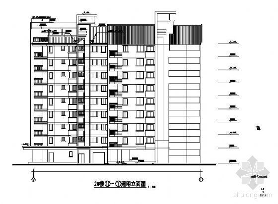 建筑立面泛光照明资料下载-住宅楼外墙LED泛光照明设计图