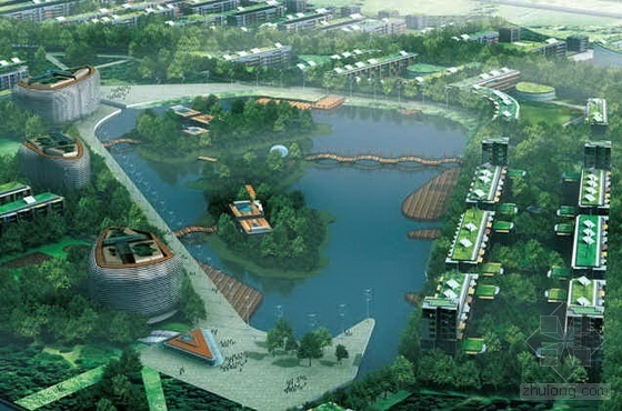 唐山生态城规划案例资料下载-天津某国际生态城生态规划设计详细资料