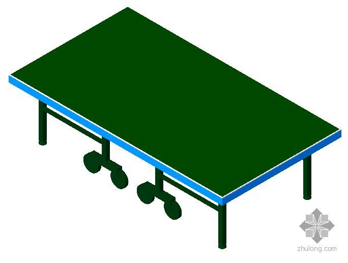 乒乓球台模型su资料下载-单折移动式乒乓球台