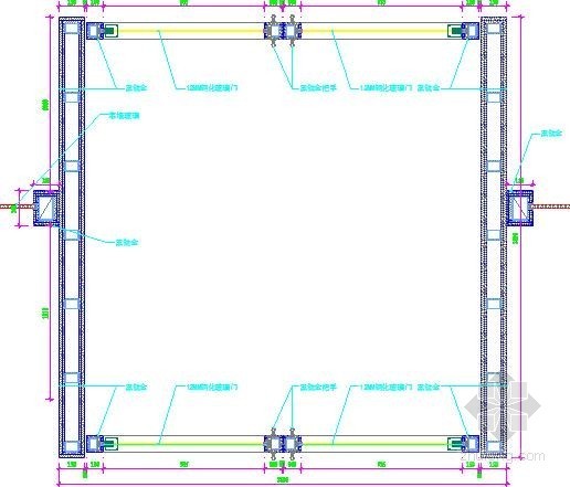 [北京]售楼中心外立面装修工程预算书（附全套图纸）-外装平立面图 