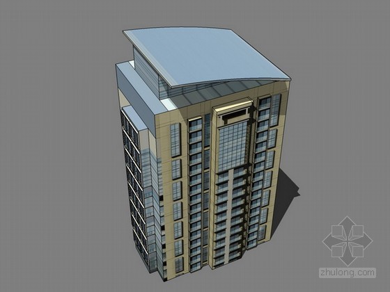 高层住宅pkpm模型资料下载-高层住宅楼sketchup模型下载