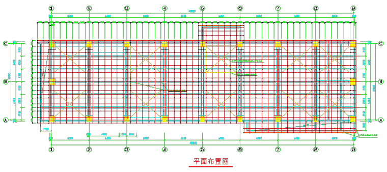 [厦门]高大模板工程的施工安全与质量控制-平面布置图