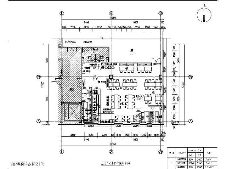 食堂食堂设计资料下载-[北京]某医疗器械公司食堂装修设计施工图（含效果图）
