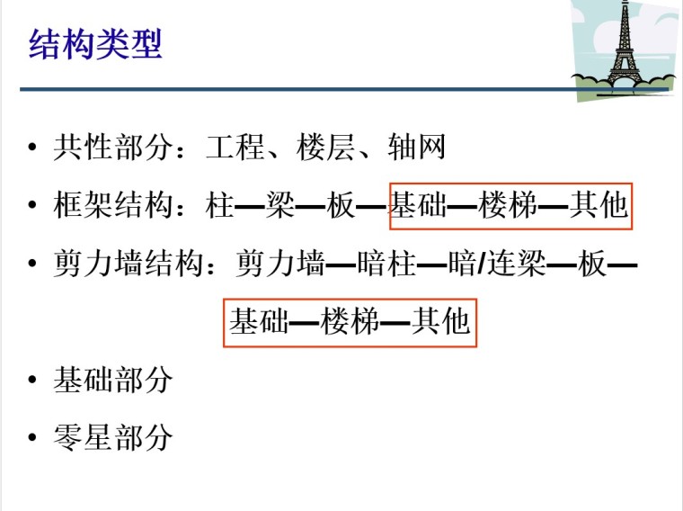 广联达钢筋算量基础培训教程-2、结构类型