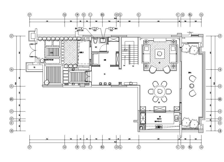 重庆知名地产悦湾洋房复式施工图设计-家具布置图