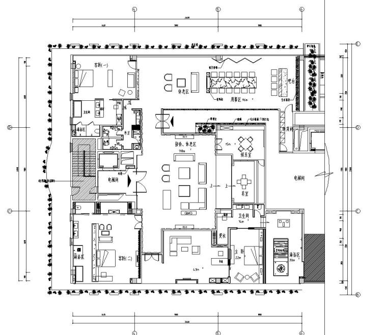 套房设计PPT方案资料下载-新中式风格水墨江南套房施工图设计（CAD+效果图）